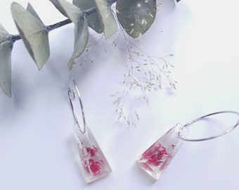 Floral resin earrings