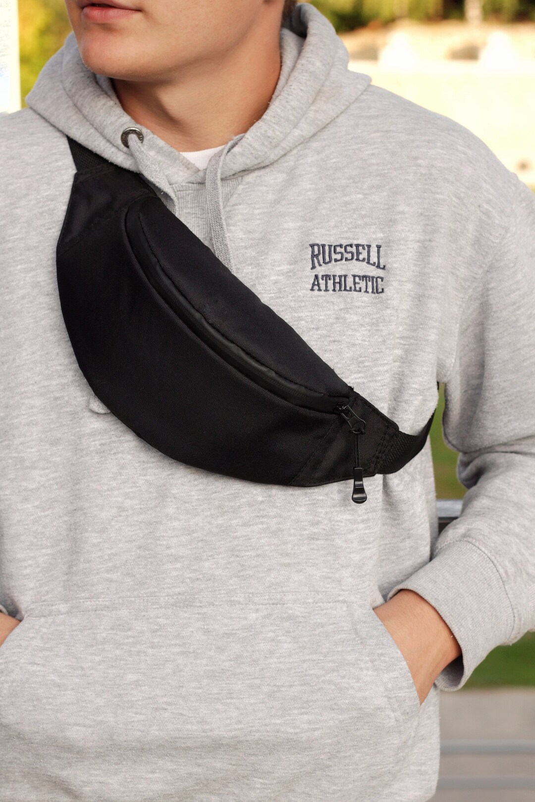 Black Cross Body Purse Fanny Pack Men Crossbody Wallet Etsy