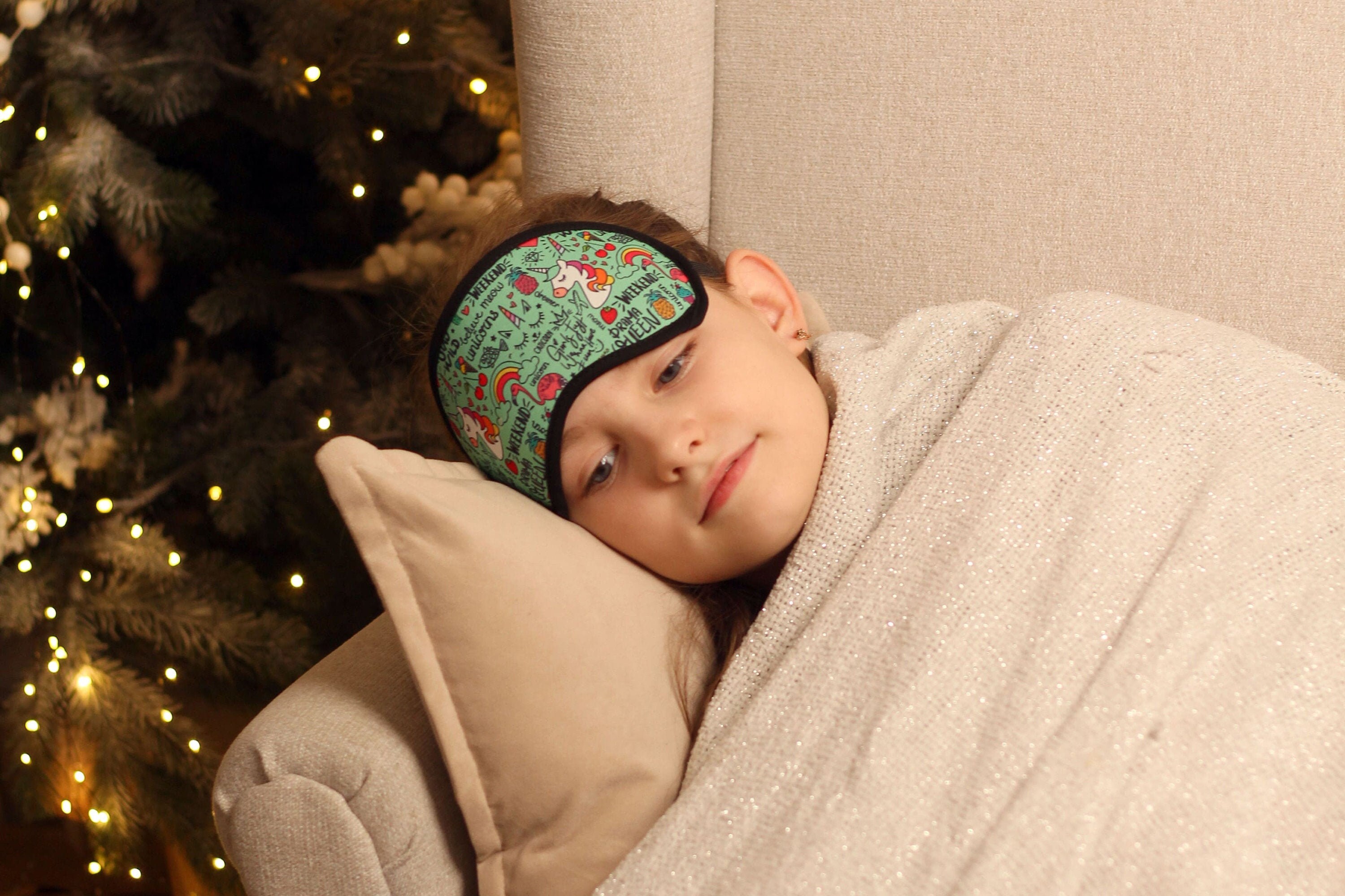 Unicorn sleep mask st valentines kids valentines day kid Etsy