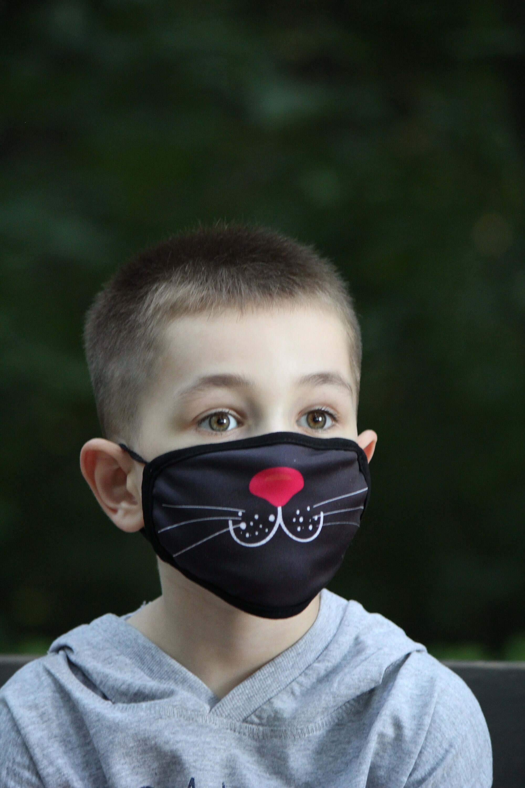 Black cat face mask toddler face mask cool face mask Etsy