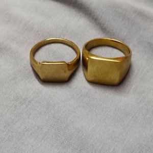 Signet Square Gold Ring, Signet Ring, Men Signet Ring ,Women Signet Ring , personalized Signet Ring, Promise ring