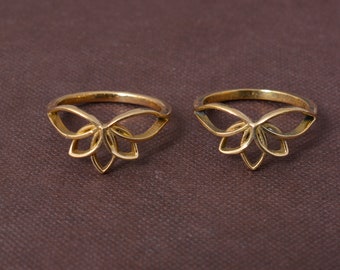 paar gouden teenring voor vrouwen, open teenring, verstelbare teenring, minimalistische ring, Midi-ring, Louts teenring