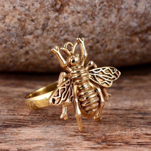 Bee Ring, Insect Ring, Brass Ring , fly Ring, gift for her, Handmade Jewelry insect Lover Ring, Best Selling Ring