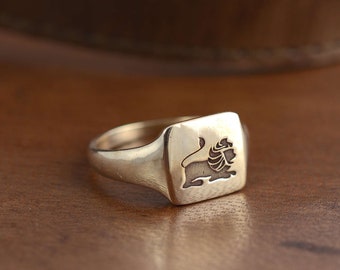 Zodiac Signet Ring  • Celestial Chunky Ring • Statement Pinky Ring • Graduation Gift