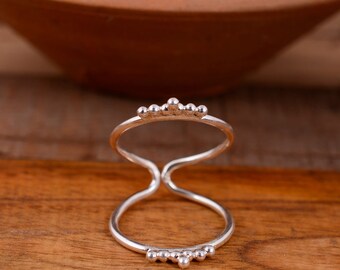 Sterling Silver Arthritis Swan Neck Splint Ring Adjustable for Pip Or Dip Joint ,both joint ring