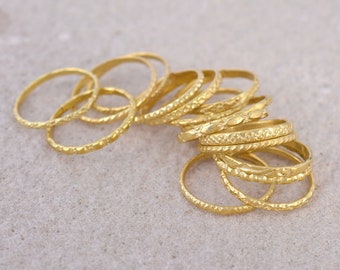 Minimalist Gold Ring Set,gold Rings, Chunky Gold Ring, Midi  Ring, Handmade Ring, Indian  Ring, Stacking Ring Set,14k Gold Filled Ring, Gift