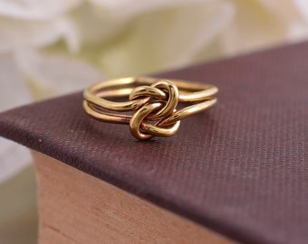 love  Knot Ring, gold Knot Ring, Double Knot Ring, Celtic Knot Ring, Promise Ring, Friendship Ring, Chunky Ring, Rings For Women,