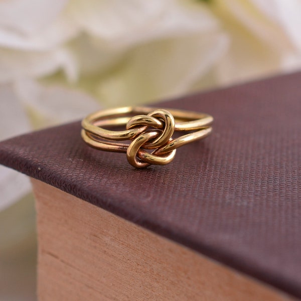 love  Knot Ring, gold Knot Ring, Double Knot Ring, Celtic Knot Ring, Promise Ring, Friendship Ring, Chunky Ring, Rings For Women,