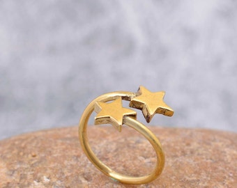 Dainty Star ring, Open Adjustable ring, delicate ring, tiny star ring, minimalist Jewelry Celestial Ring trendy star ring-