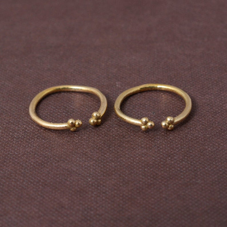 pair of gold toe ring for women , open Toe Ring,Adjustable Toe Ring,Minimalist Ring,Midi Ring,Band Toe Ring image 1