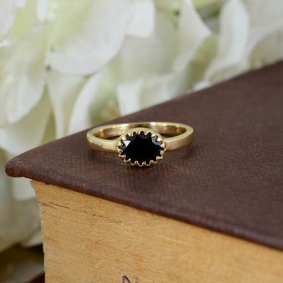 Etsy sale obsidian ring