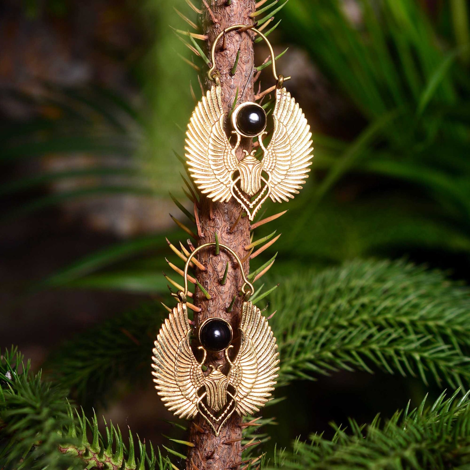 Black Onyx Scarab Earrings Onyx Earring Insect Jewelry Etsy