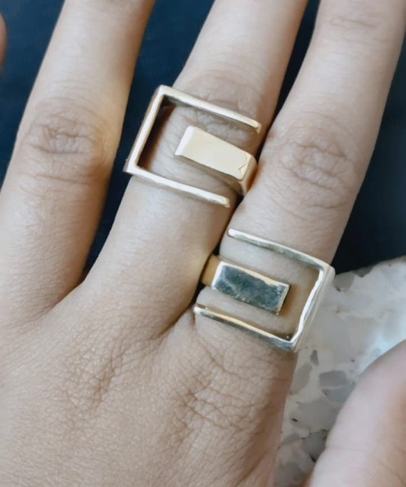 Antique Square Shape Diamond Fancy Ring - ABDESIGNS – Abdesignsjewellery