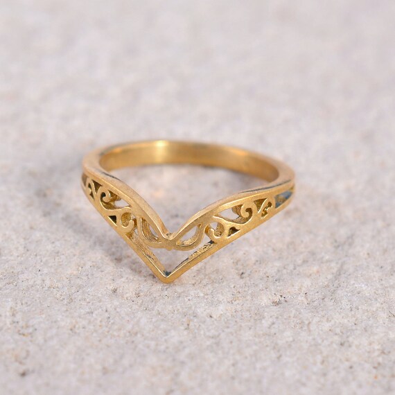 Chevron stackable ring deals