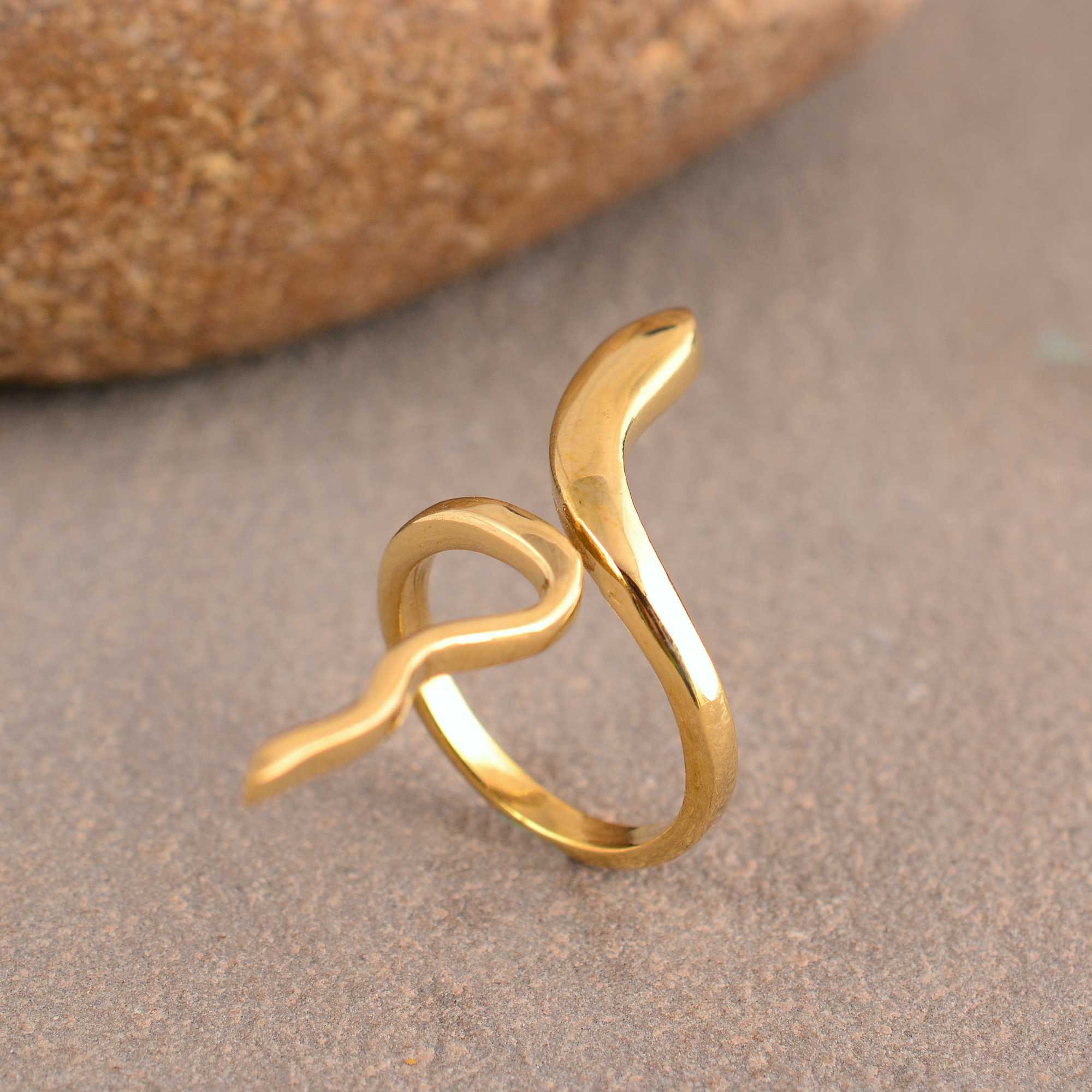 Personality snake ring female niche design personality adjustable snake  bone index finger ring retro uninlaid ring for women - AliExpress