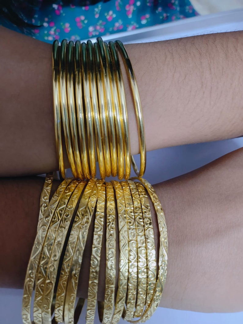 Indian Gold Bangle Gold Filled Bangle Gold Bracelet Bangle Etsy