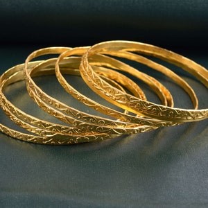 Indian Gold Bangle, Gold Filled Bangle, Gold Bracelet, Bangle, Gold ...