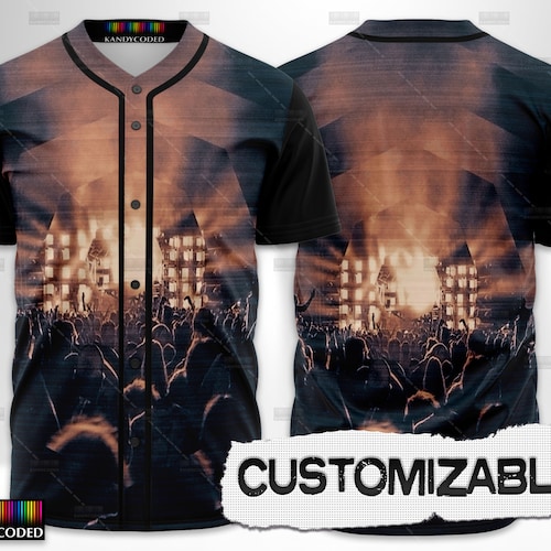 Custom EDM Rave Jersey Festival Customized Baseball Jerseys Etsy