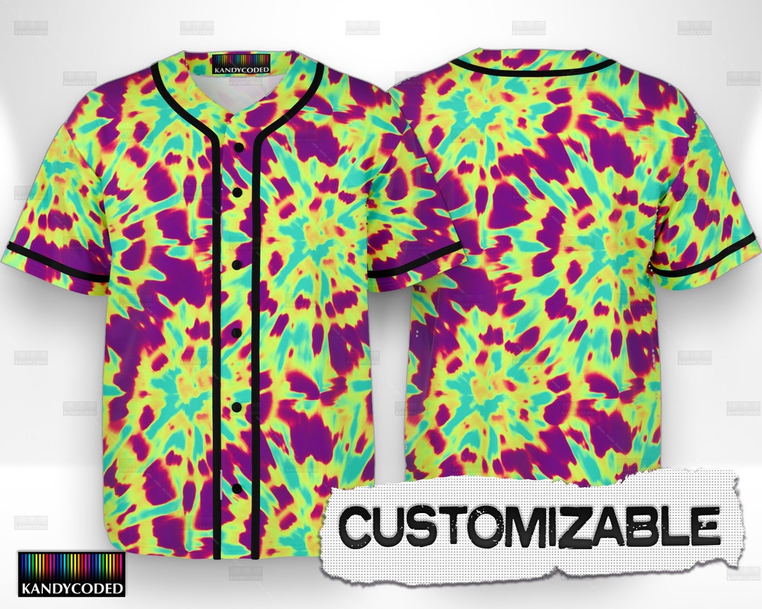 Rave Jersey Custom Festival EDM Jerseys Rainbow Tie Dye Etsy