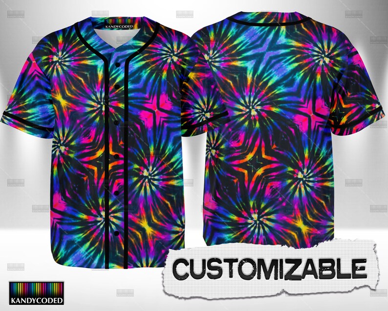 Rave Jersey Custom Festival EDM Jerseys Rainbow Tie Dye Etsy