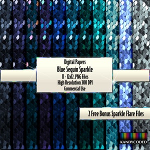 Glam Blue Glitter Digital paper, sequin texture papers, shiny blue colors, digital scrapbooking paper, glittery paper, sparkle backgrounds
