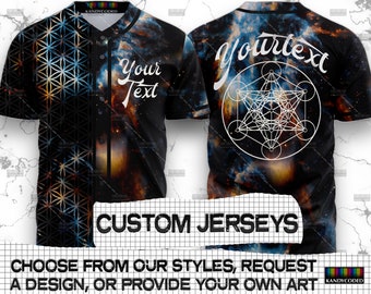 Custom EDM Rave Jersey ~ Festival Custom Baseball Jerseys ~ Rave Shirt Personalized