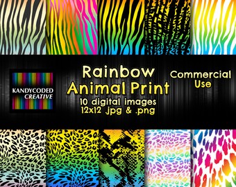 Rainbow Animal Print Etsy