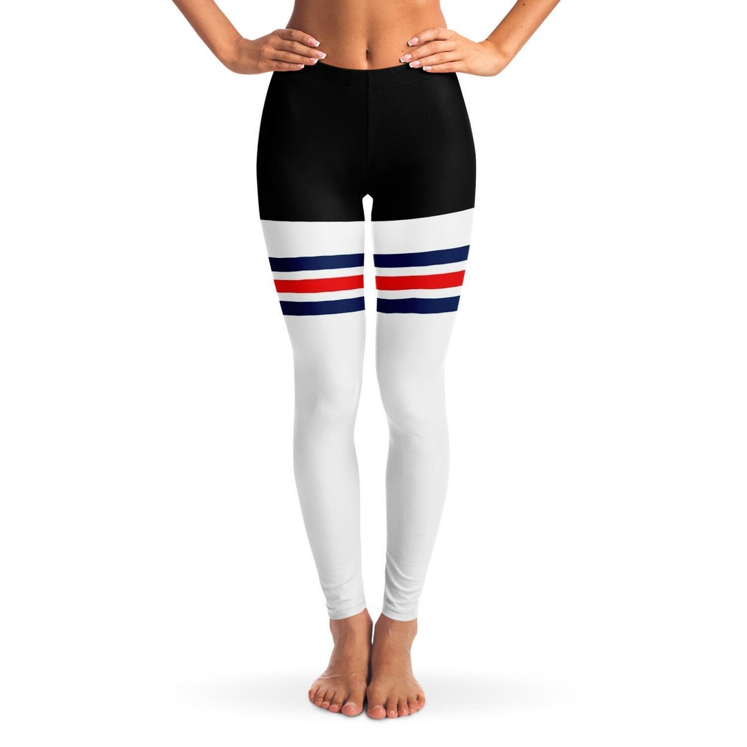 White Washington Baseball Fan-Cy Pants Premium Yoga Leggings