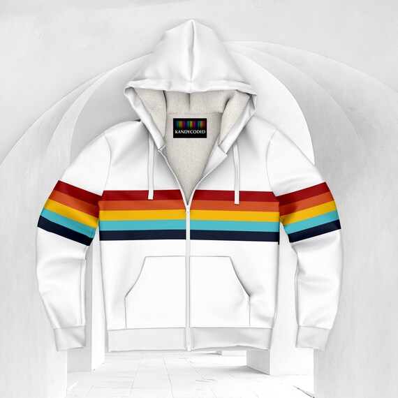 Off white stripe zip hoodie sale