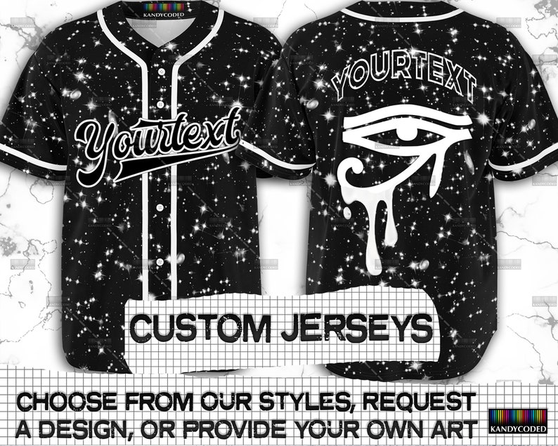 Custom EDM Rave Jersey Festival Customized Baseball Jerseys Etsy