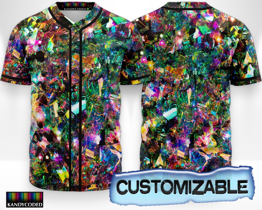Rave Jersey Custom EDM Festival Jerseys Rainbow Fractal Etsy Canada