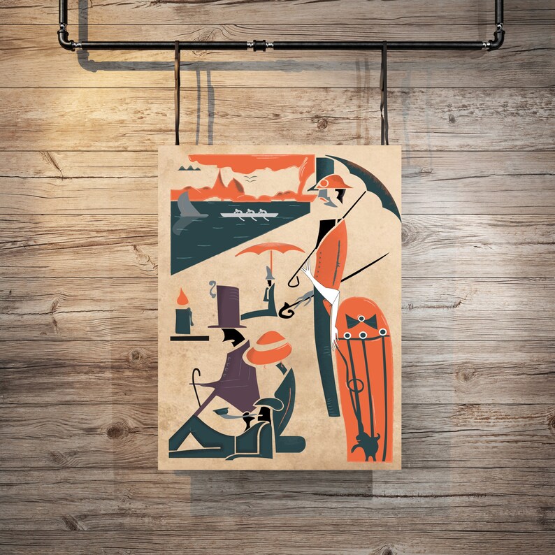 Affiche abstraite moderne originale art abstrait moderne Etsy France