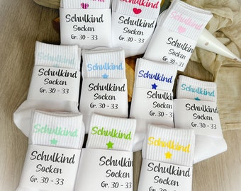 Schulkind Socken - Schulkind Tennissocken Geschenk für die Einschulung2024 - Schulkind2024 - Geschenkidee Einschulung - Einschulung Outfit