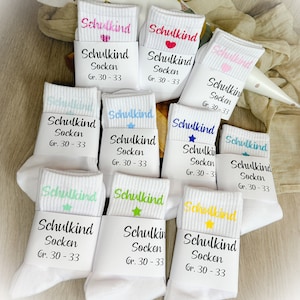 Schulkind Socken - Schulkind Tennissocken Geschenk für die Einschulung2024 - Schulkind2024 - Geschenkidee Einschulung - Einschulung Outfit