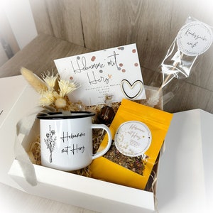 Hebamme Geschenk Set Früchtetee mit Tasse und Kandiszucker Tasse Hebamme mit Herz Karte Hebamme mit Herz Dankeschön Hebamme Bild 4