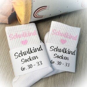 Schulkind Socken Schulkind Tennissocken Geschenk für die Einschulung2024 Schulkind2024 Geschenkidee Einschulung Einschulung Outfit Bild 5