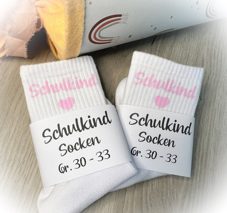 Schulkind Socken Schulkind Tennissocken Geschenk für die Einschulung2024 Schulkind2024 Geschenkidee Einschulung Einschulung Outfit Bild 5