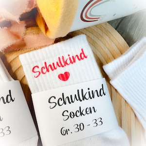 Schulkind Socken Schulkind Tennissocken Geschenk für die Einschulung2024 Schulkind2024 Geschenkidee Einschulung Einschulung Outfit Pink