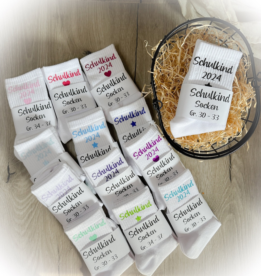 RF&CM Schulkind Socken - Perfektes Einschulungsgeschenk 2025 - Tennissocken