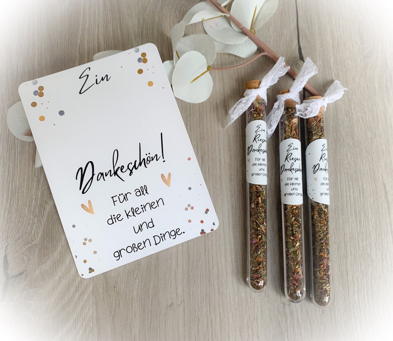 Dankeschön Tee Geschenk Ein Riesen Dankeschön Für all die kleinen und großen Dinge Erzieherin Hebamme Kollegen Geschenk Danke sagen 6er Set Tee & Karte