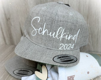 Cappy Schulkind Cap Basecap personalisiert mit Name für Schulkind2024 - Geschenk zur Einschulung - ideales Geschenk zum Schulstart 2024