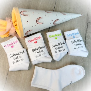 Schulkind Socken Schulkind Tennissocken Geschenk für die Einschulung2024 Schulkind2024 Geschenkidee Einschulung Einschulung Outfit Bild 2