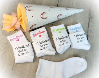 Schulkind Socken - Schulkind Tennissocken Geschenk für die Einschulung2024 - Schulkind2024 - Geschenkidee Einschulung - Einschulung Outfit