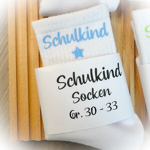 Schulkind Socken Schulkind Tennissocken Geschenk für die Einschulung2024 Schulkind2024 Geschenkidee Einschulung Einschulung Outfit Bild 4