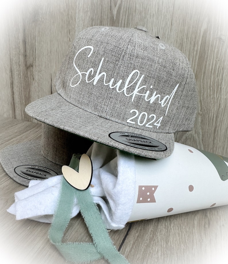 Cappy Schulkind Cap Basecap personalisiert mit Name für Schulkind2024 Geschenk zur Einschulung ideales Geschenk zum Schulstart 2024 Bild 4