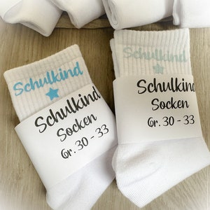 Schulkind Socken Schulkind Tennissocken Geschenk für die Einschulung2024 Schulkind2024 Geschenkidee Einschulung Einschulung Outfit Bild 6