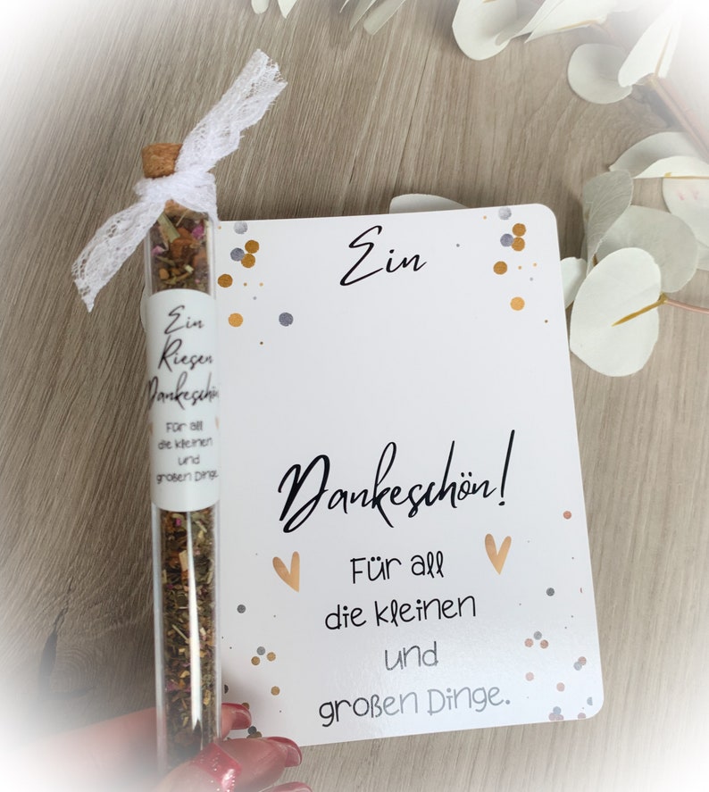 Dankeschön Tee Geschenk Ein Riesen Dankeschön Für all die kleinen und großen Dinge Erzieherin Hebamme Kollegen Geschenk Danke sagen Bild 5