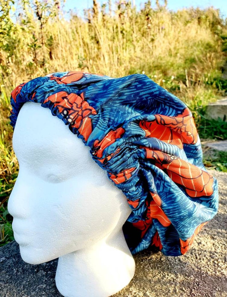African Print Hair Sleep Cap Hair Etsy