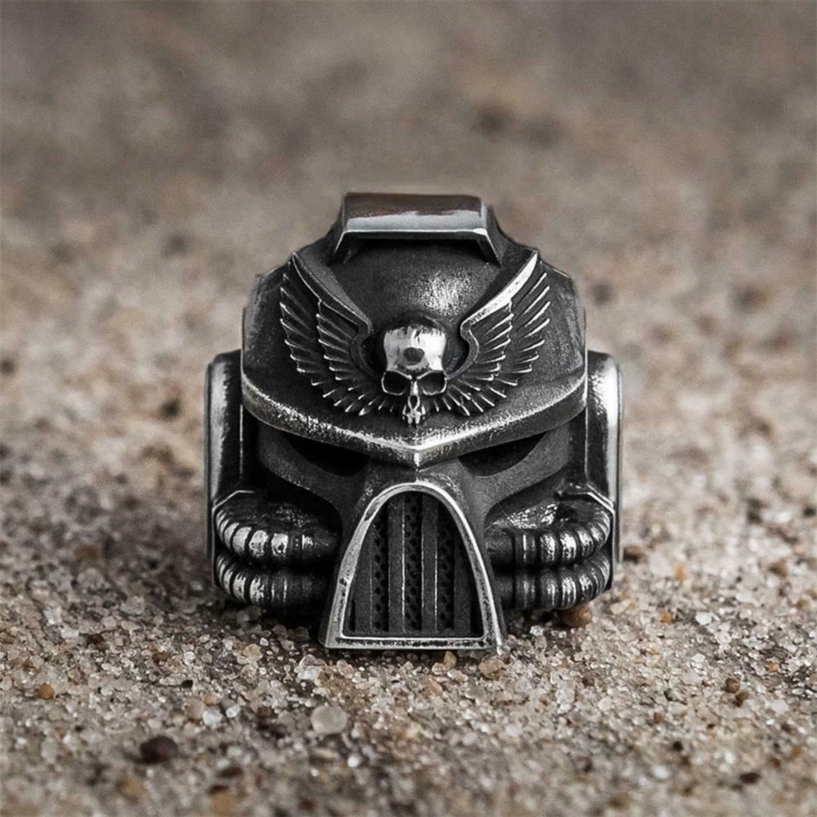 Unique Mens Vintage Heavy SKull Ring 316L Stainless Steel Etsy