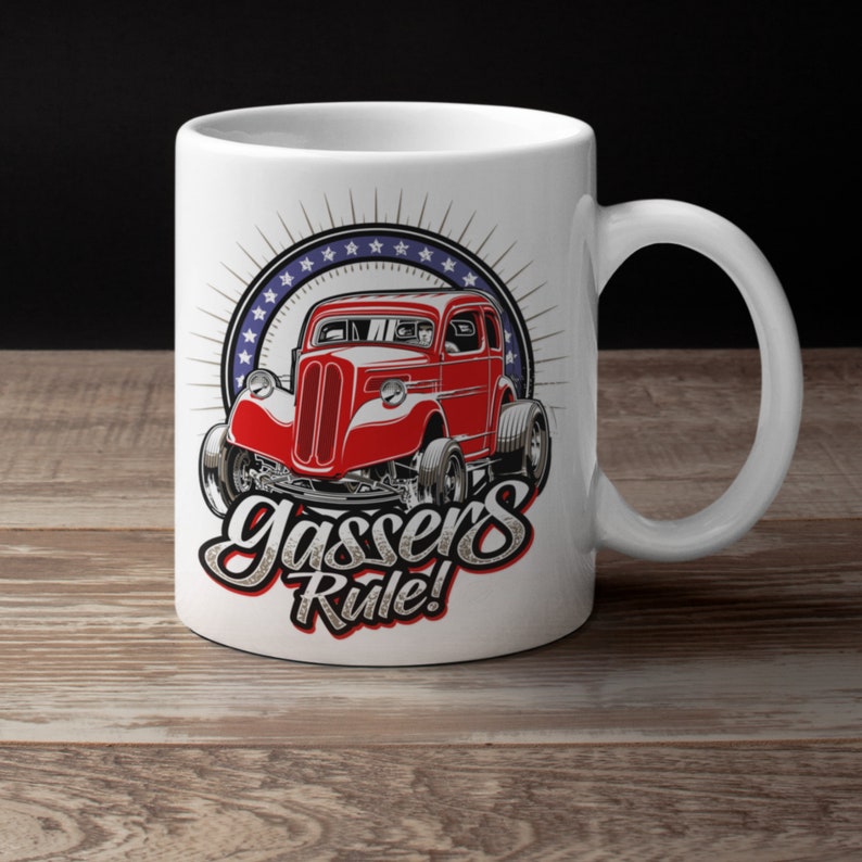 Gassers Rule Anglia Patriotic 15 ounce coffee cup Etsy